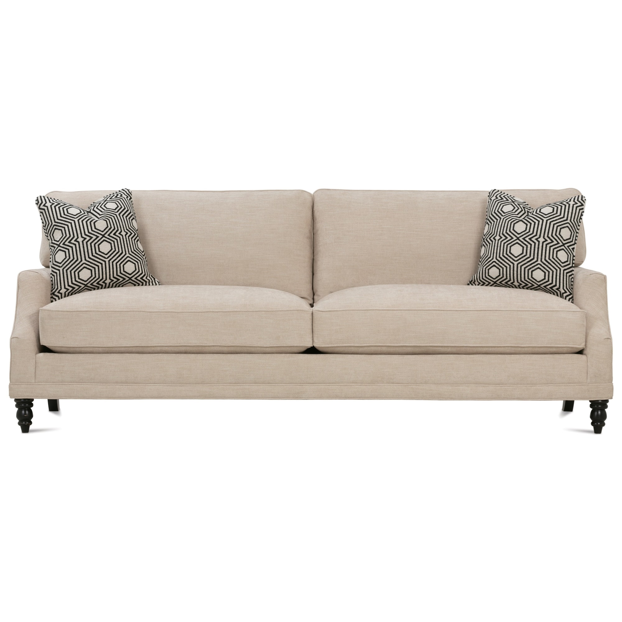 Rowe My Style II AS200K033 Customizable 2 Seat Sofa with Scooped Arms